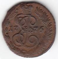 (1775, ЕМ) Монета Россия-Финдяндия 1775 год 1/4 копейки   Полушка Медь  XF